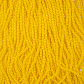 11/0 Charlotte Cut Preciosa (Czech) Bead Opaque Gold Yellow Strung